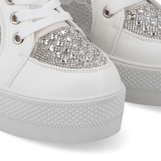 Zapatillas de novia Encanto, Taco 11 cms y plataforma de 3 cms