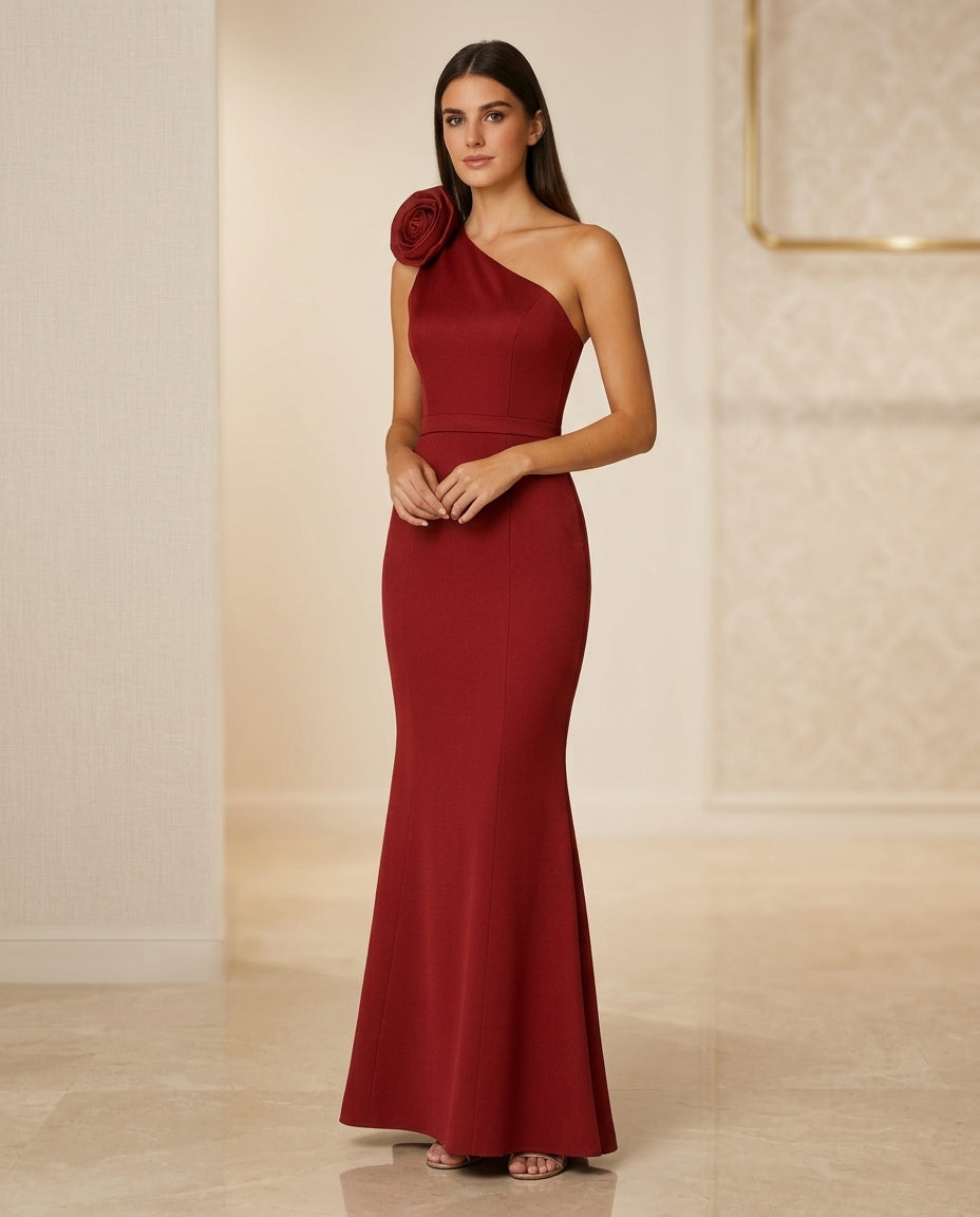 Vestido de fiesta Augusta asimétrico con aplicación Dior