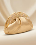 Bolso de fiesta star dorado blanco con cadena para colgar