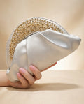 Bolso de fiesta star plateado con cadena para colgar
