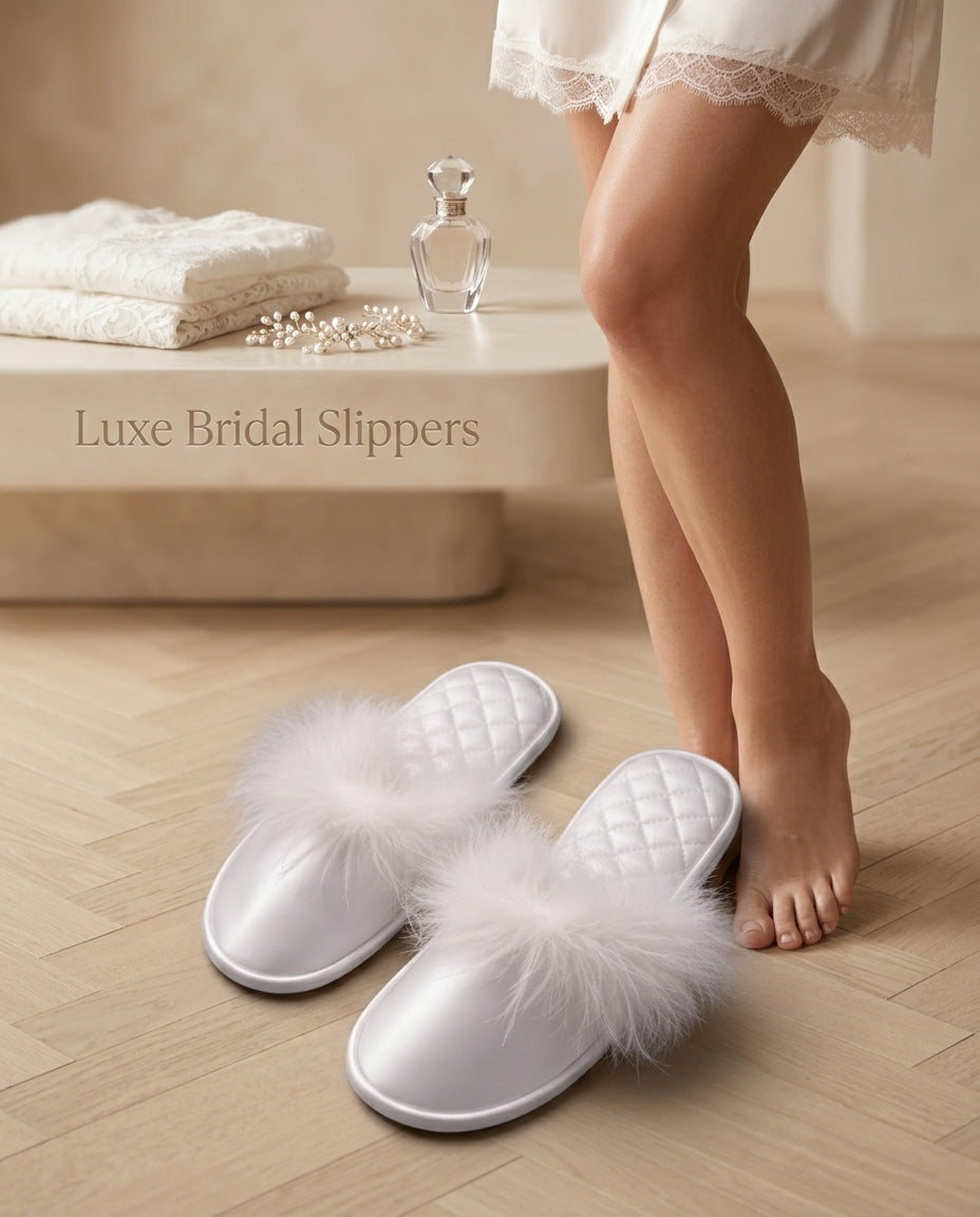 Pantuflas elegantes de raso