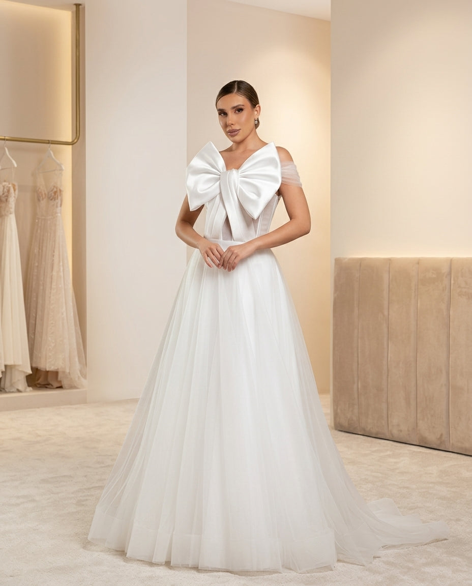 Vestido de novia Cala estilo romántico y moderno