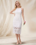 Vestido civil Sylvia en  capas y cuello halter