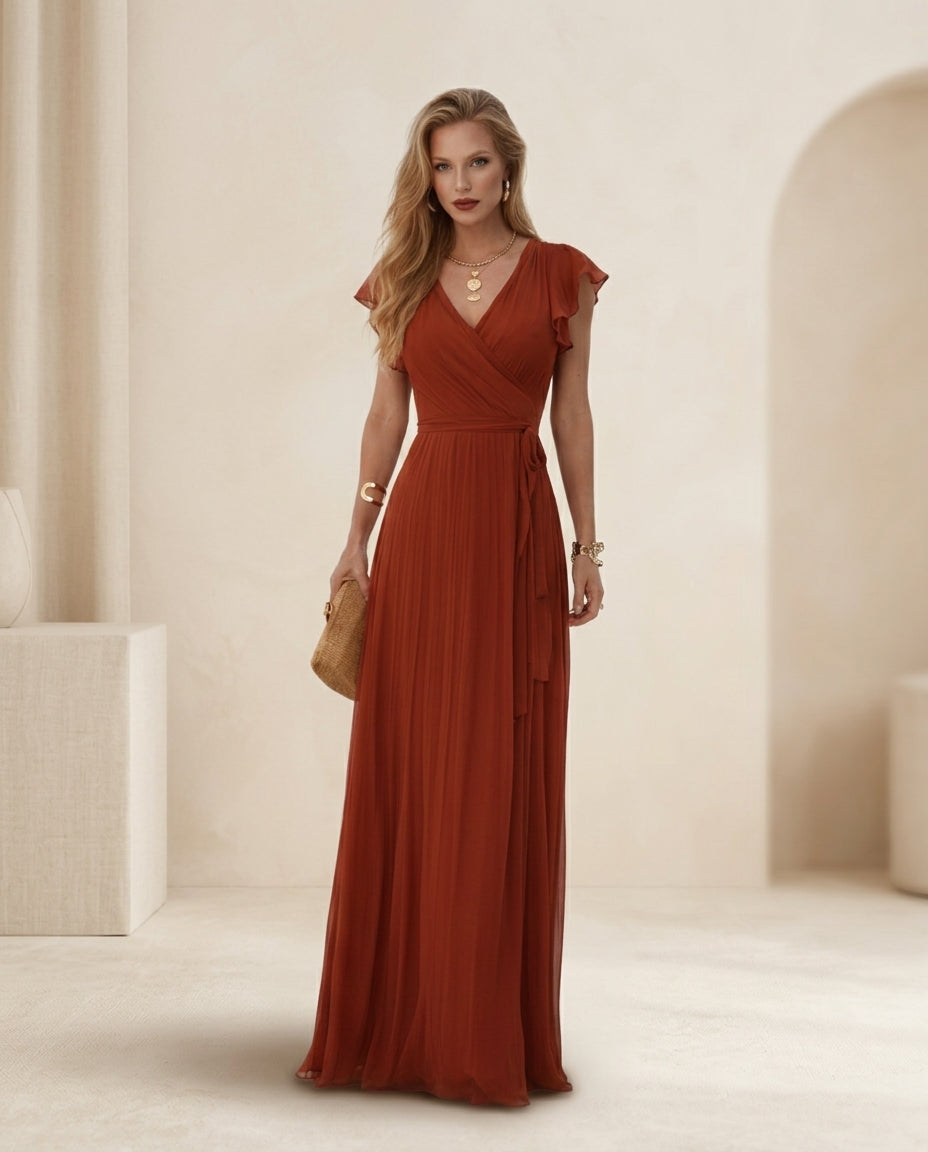 Jumpsuit Gemma con volantes y pantalones plisado