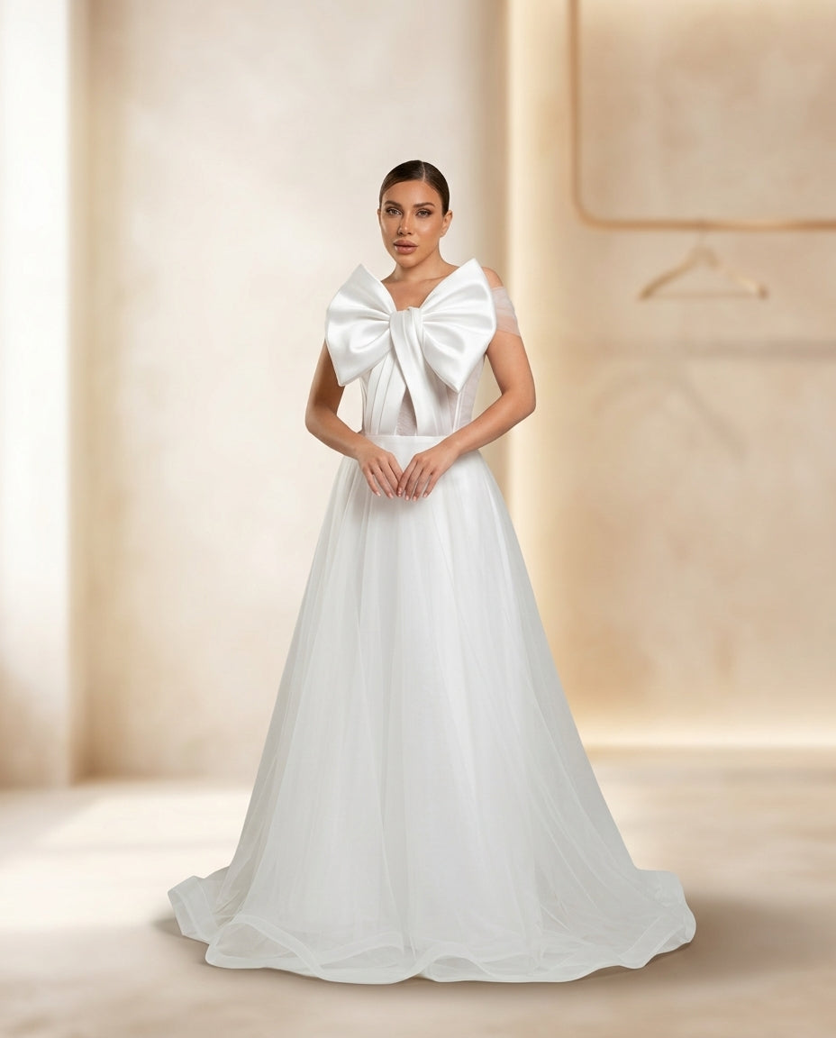 Vestido de novia Cala estilo romántico y moderno