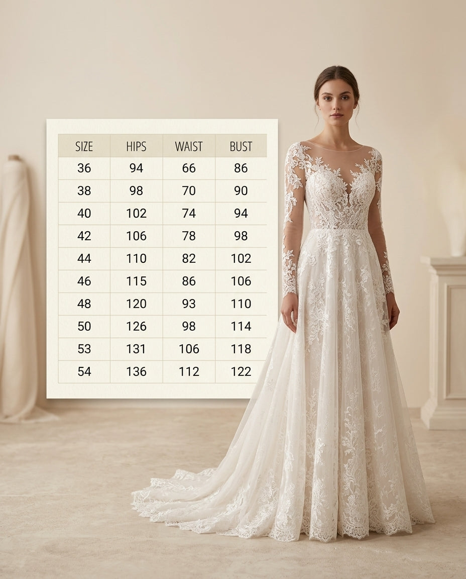 Vestido de fiesta Mane en talla 44 con manga larga y encaje talla 44