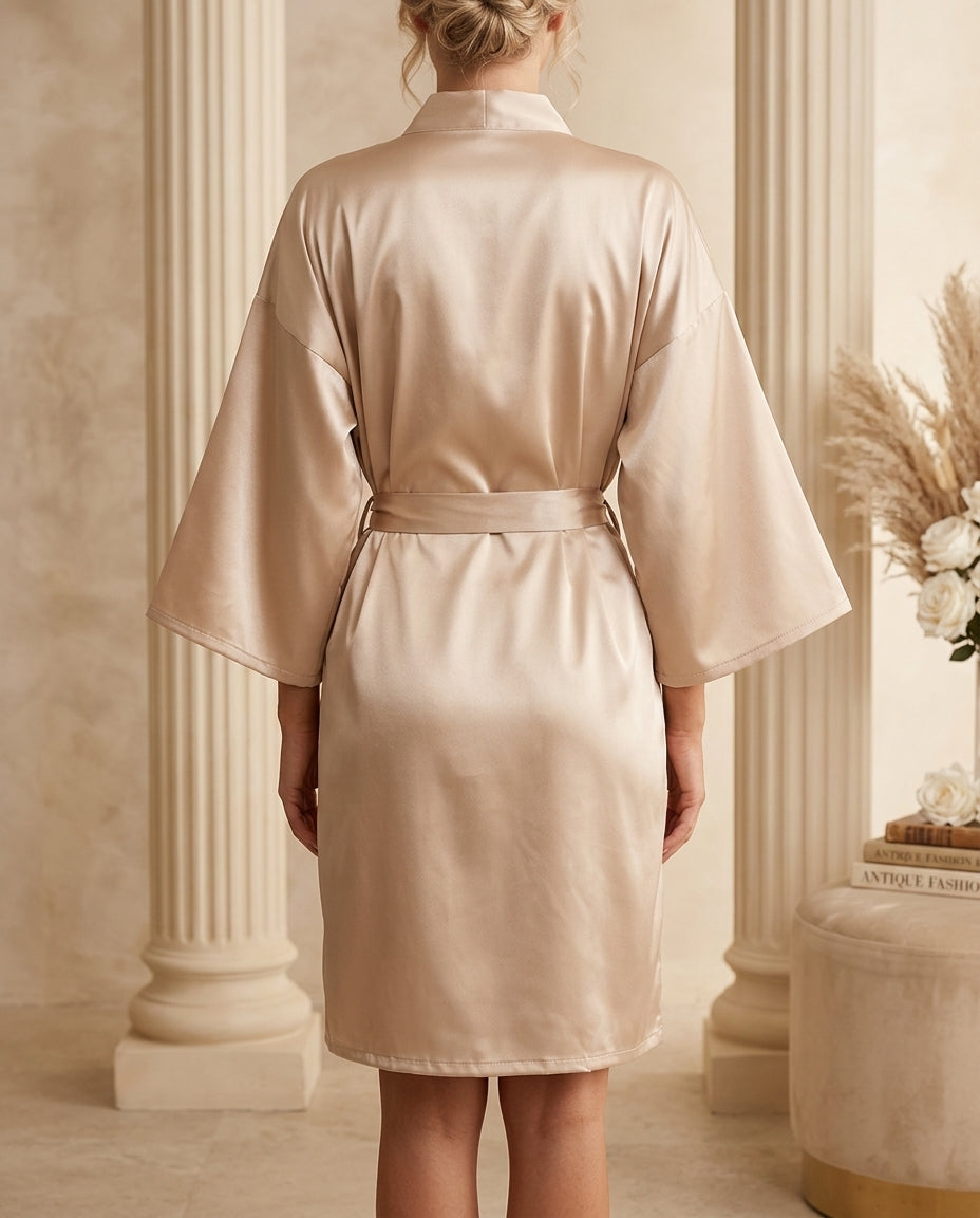 Bata de Satin Kimono  personalizada o sin personalizar,fina y elegante
