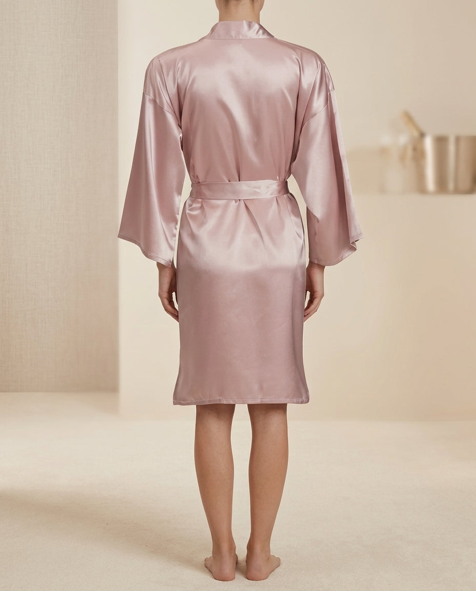 Bata de Satin Kimono  personalizada o sin personalizar,fina y elegante