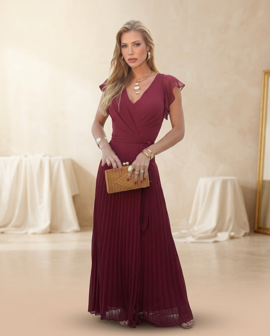 Jumpsuit Gemma con volantes y pantalones plisado