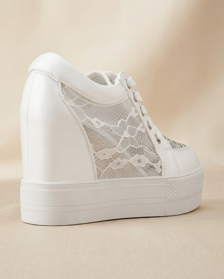 Zapatillas de novia Encanto, Taco 11 cms y plataforma de 3 cms