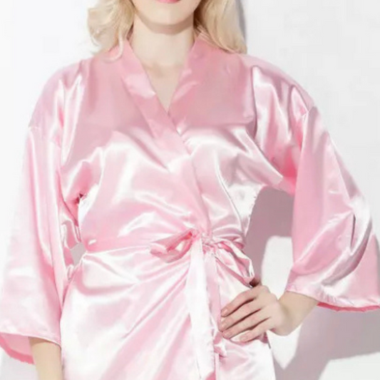 Bata de Satin Kimono  personalizada o sin personalizar,fina y elegante