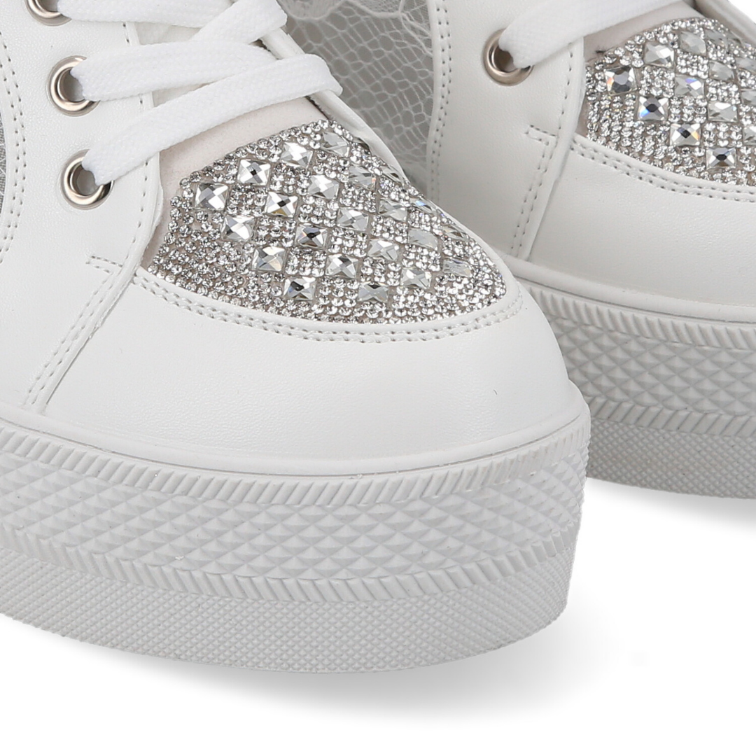 Zapatillas de novia Encanto, Taco 11 cms y plataforma de cms