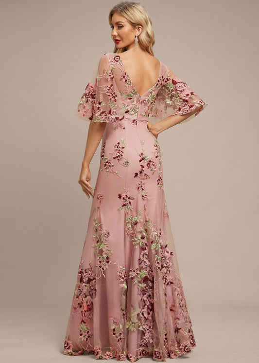 VESTIDO DE FIESTA  FLORAL  BERNY EN TALLA 42 Y EN 44