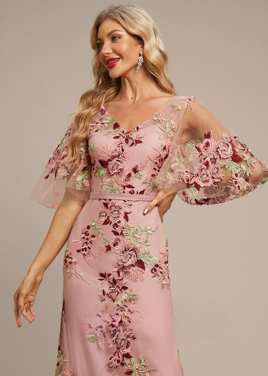 VESTIDO DE FIESTA  FLORAL  BERNY EN TALLA 42 Y EN 44