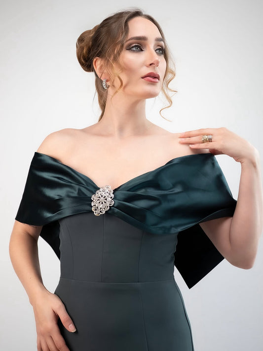 VESTIDO DE FIESTA  MANDY CON HOMBROS DESCUBIERTOS