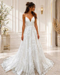 Vestido de novia Amaya corte A y drapeado frontal