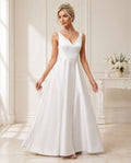 Vestido de novia Azalea ,estilo minimalista y con escote profundo