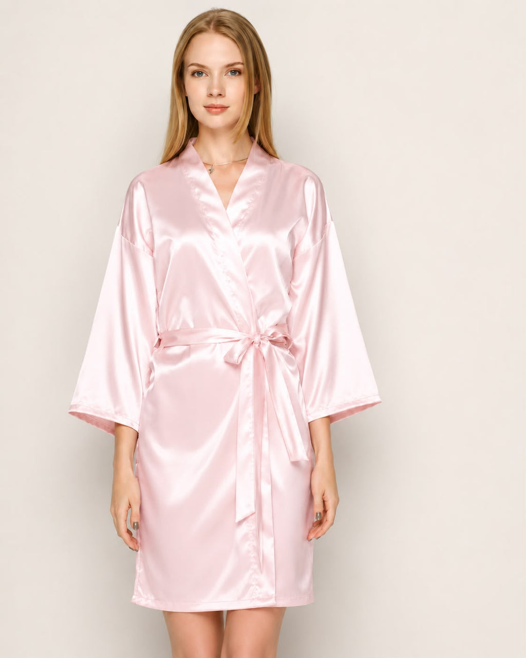 Bata de Satin Kimono  personalizada o sin personalizar,fina y elegante