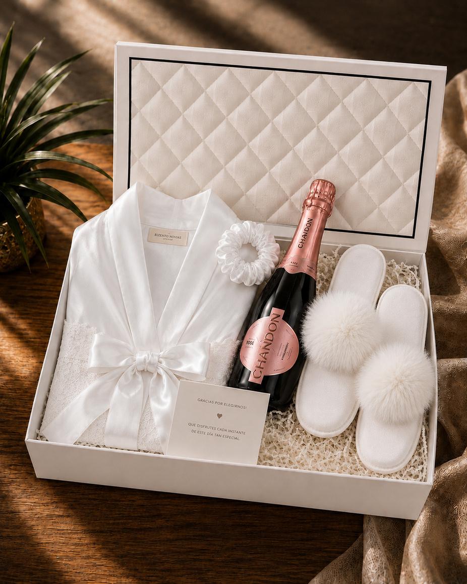 Pack de luxe- edición especial novia en caja con tapa de eco cuero