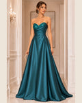 Vestido de fiesta Marcia strapless y aplicaciones
