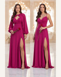 Vestido de fiesta Carmen con mangas desmontables