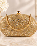 Bolso de fiesta Ovolo cristales y asa curva