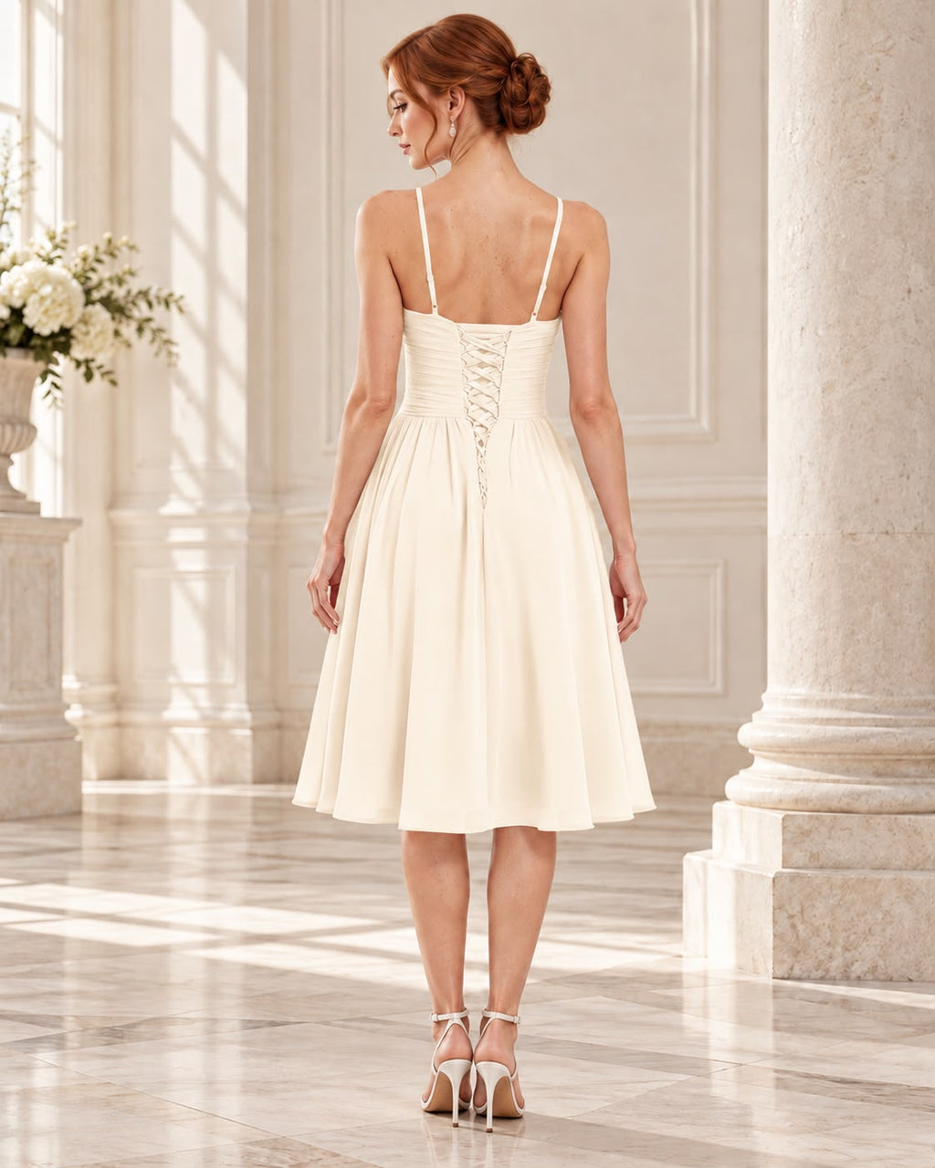 Vestido civil Selena estilo halter
