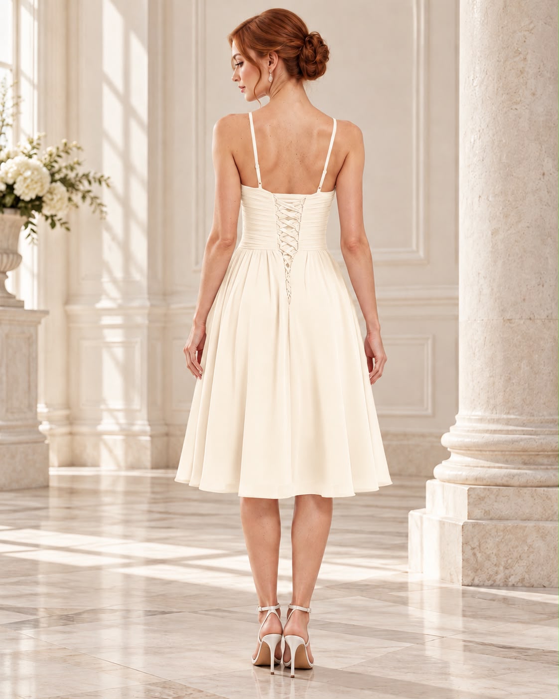 Vestido civil Selena estilo halter