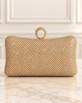 Bolso de fiesta Destellos en dorado y cristales