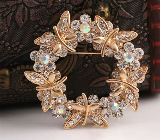 Prendedor Swan en cristal Swarovski para