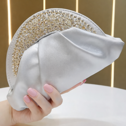 Bolso de fiesta star plateado con cadena para colgar