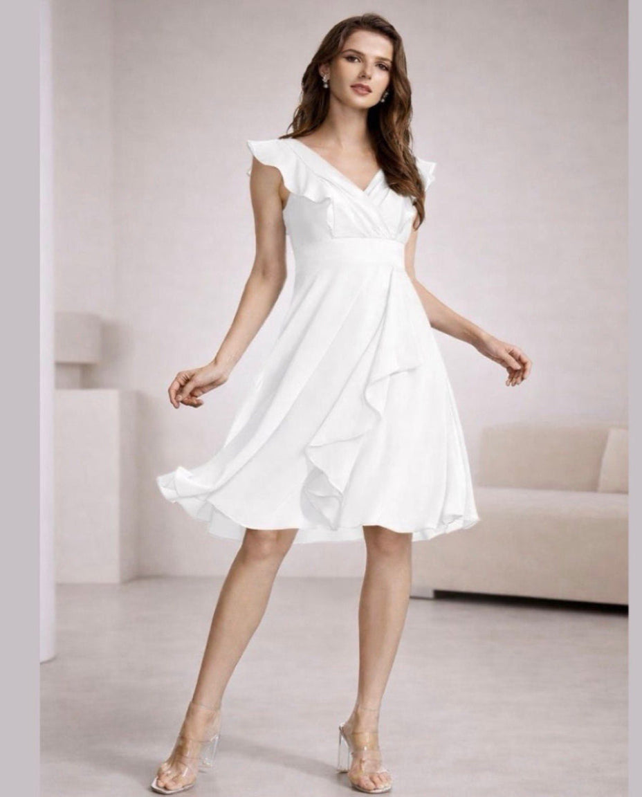Vestido civil Triny volantes y vaporoso