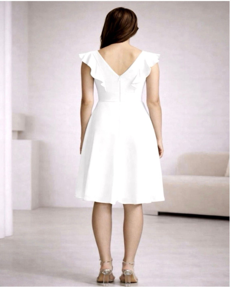 Vestido civil Triny volantes y vaporoso