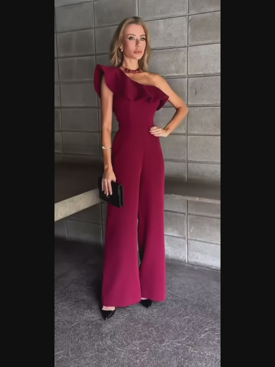 Jumpsuit Diosa asimétrico con volante