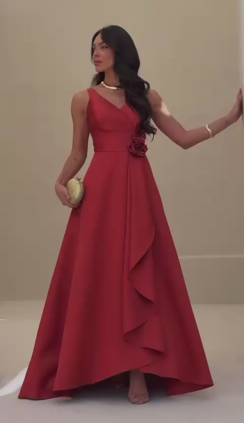 Vestido de fiesta Mariela corte fluido y aplicación Dior